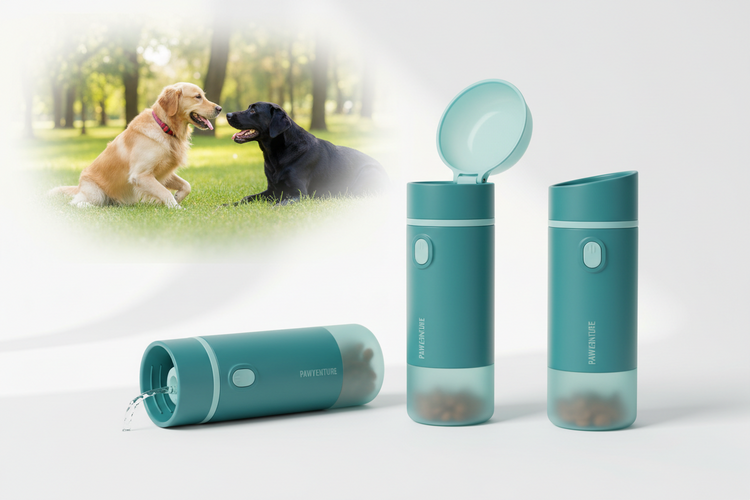 3-in-1 portable dog water bottle