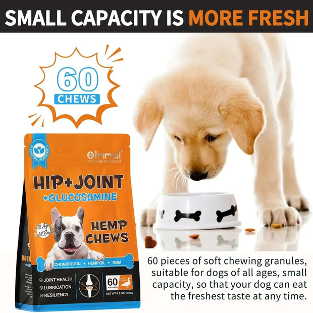 Dogs 170 Dog Joint Pain Relief Treats Chondroitin MSM Dog Joint Supplement Health