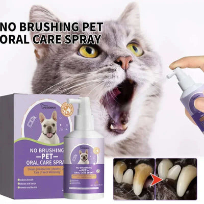 Dog Teeth Cleaning Spray Oral Care Cats Mouth Fresh Remove Tooth Stains Puppy Tartar Removal Deodorant Pet Oral Cleanse Spray