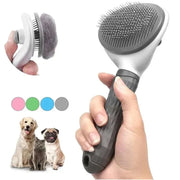 Dogs and cats grooming tool with ergonomic handle and dematting comb, suitable for tangle-free pet care.