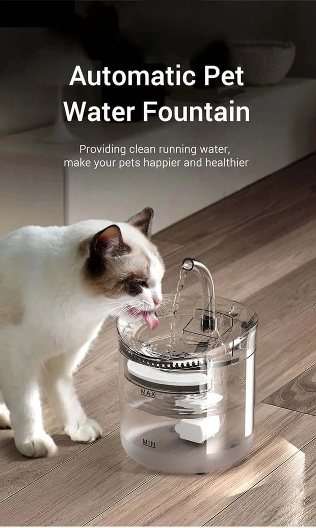 Smart Pet Water Fountain: Automatic Sensor Drinker for Cats & Dogs!