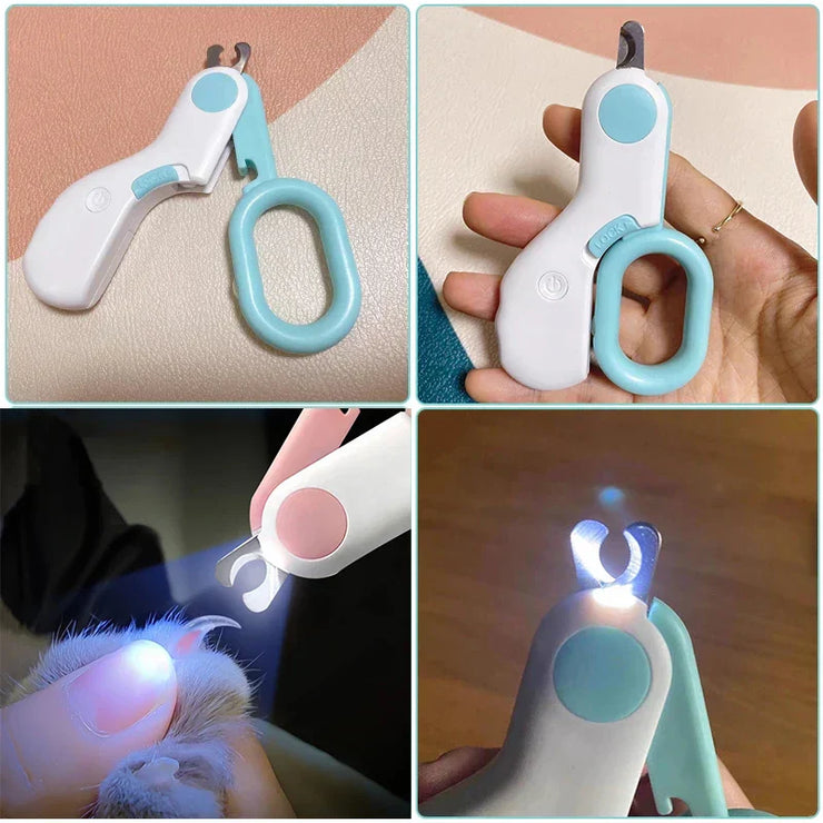 LED Pet Nail Clippers with built-in light for precise grooming.