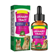 Natural Dog UTI Solution bottle and box, urinary tract health support for dogs and cats.