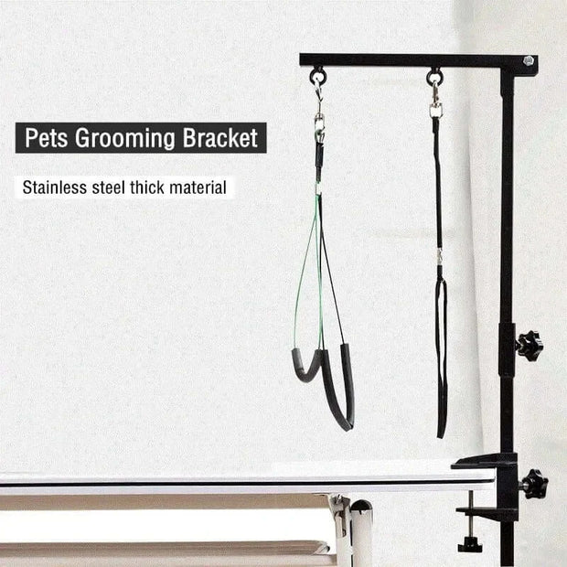 Foldable Pets Grooming Bracket Adjustable Steel Suspender Grooming Table Arm Support Dog Cat Holder