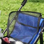 Ultimate 4-Wheel Waterproof Pet Stroller: Foldable, Comfy Travel for Dogs & Cats!