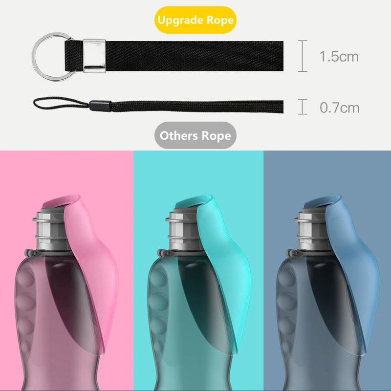 Load image into Gallery viewer, 800ml Portable Dog Water Bottle For Small Medium Big Dogs Outdoor Travel Drinking Bowl Puppy Cat Feeder Pet Labrador Accessories
