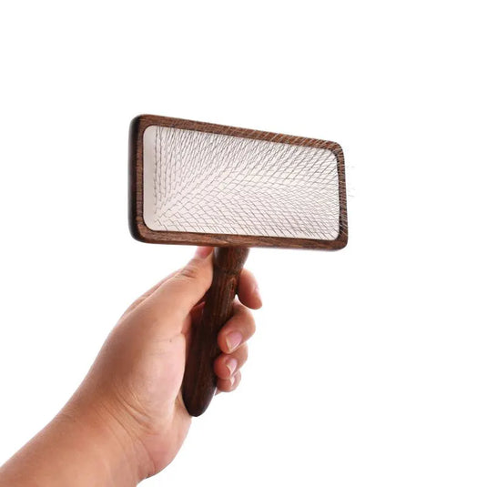 Sustainable Wood & Stainless Steel Pet Grooming Set