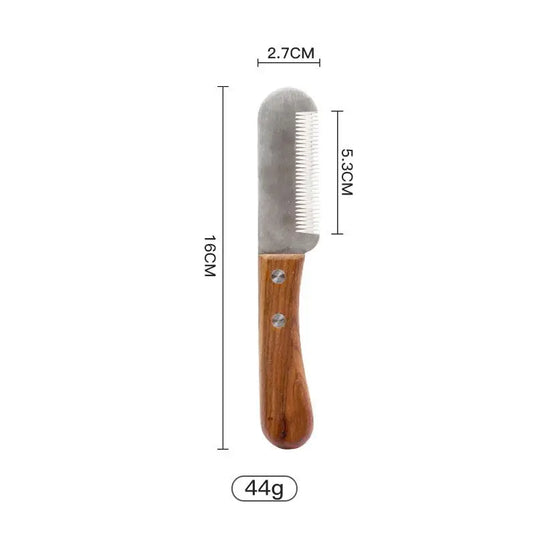 Sustainable Wood & Stainless Steel Pet Grooming Set