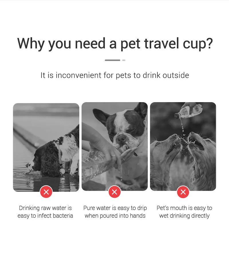 Load image into Gallery viewer, Portable Dog Water Bottle For Small Large Dogs Cat Outdoor Leakproof Walking Drinking Bowls Chihuahua French Bulldog Supplies
