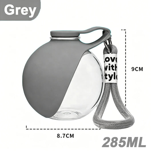 2in1 Portable Dog Water Bottle Built In Collapsible Bowl Outdoor Walking Hiking Travel Water Feeder Compact Hydration Cup