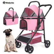 Foldable Pet Stroller & Carrier for Small/Medium Dogs & Cats