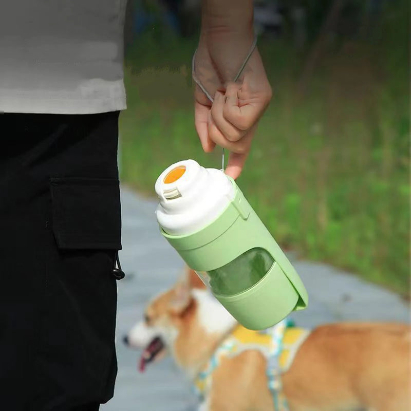 Load image into Gallery viewer, Portable Dog Cat Water Bottle with Storage Food and Water Container for Puppy Pets Dogs Feeder Bowl Outdoor Travel Pet Supplies
