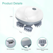 Purrfect Paws Electric Pet Massager with detachable massage head and anti-skid thread design, rechargeable and compact.