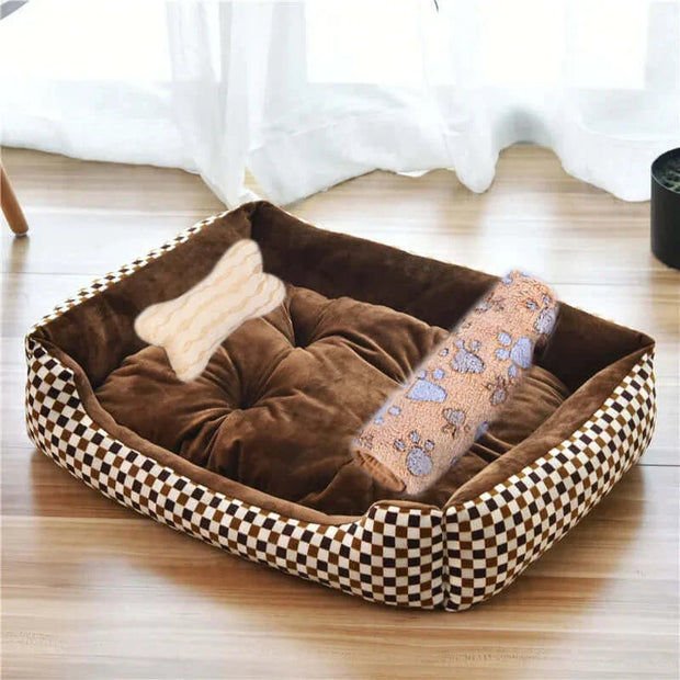 Warm Bone Pet Dogs Bed Washable House Cat Puppy Cotton Kennel Mat Soft Nest Dog Baskets Pet Products