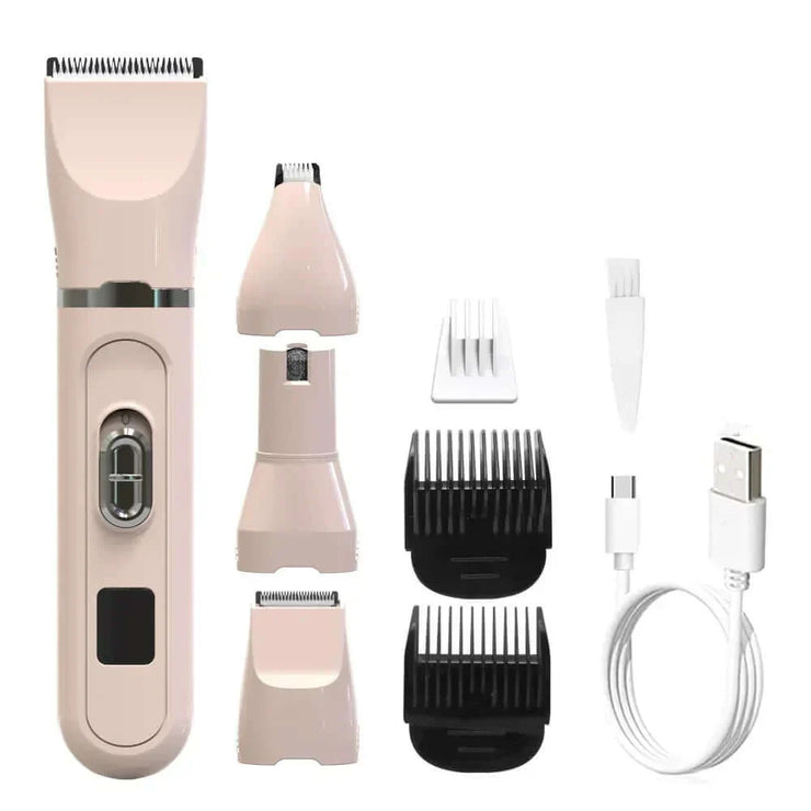 Paw Trimmer, Nail Grinder, Quiet & Versatile 4-in-1 Pet Grooming Kit