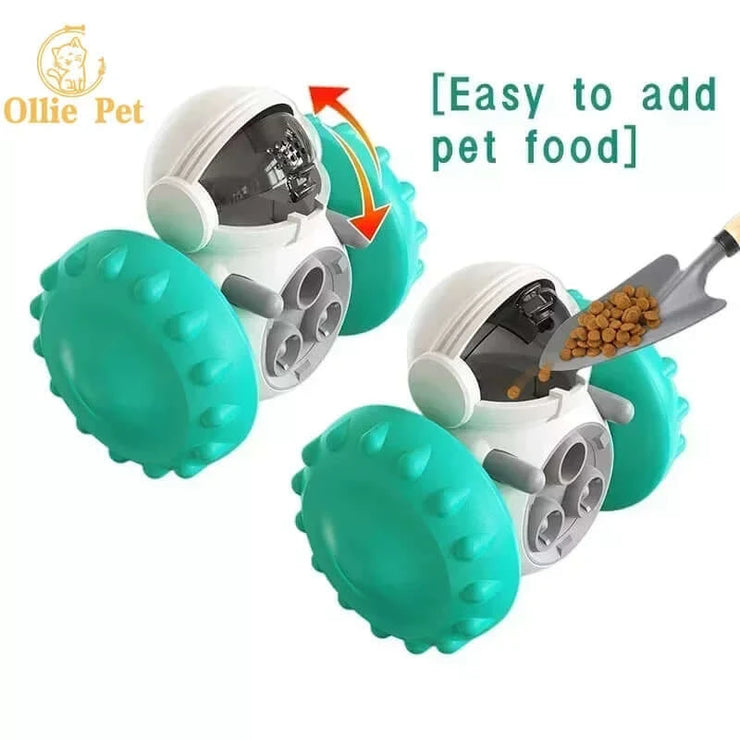 Dog Treat Toy Interactive Tumbler Robot Slow Food Feeder Puppy Cat Snack Treat Dispenser Dog Supplies