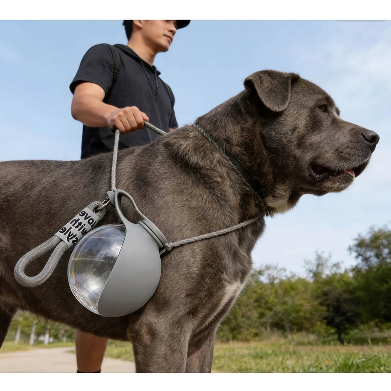 Load image into Gallery viewer, 2in1 Portable Dog Water Bottle Built In Collapsible Bowl Outdoor Walking Hiking Travel Water Feeder Compact Hydration Cup
