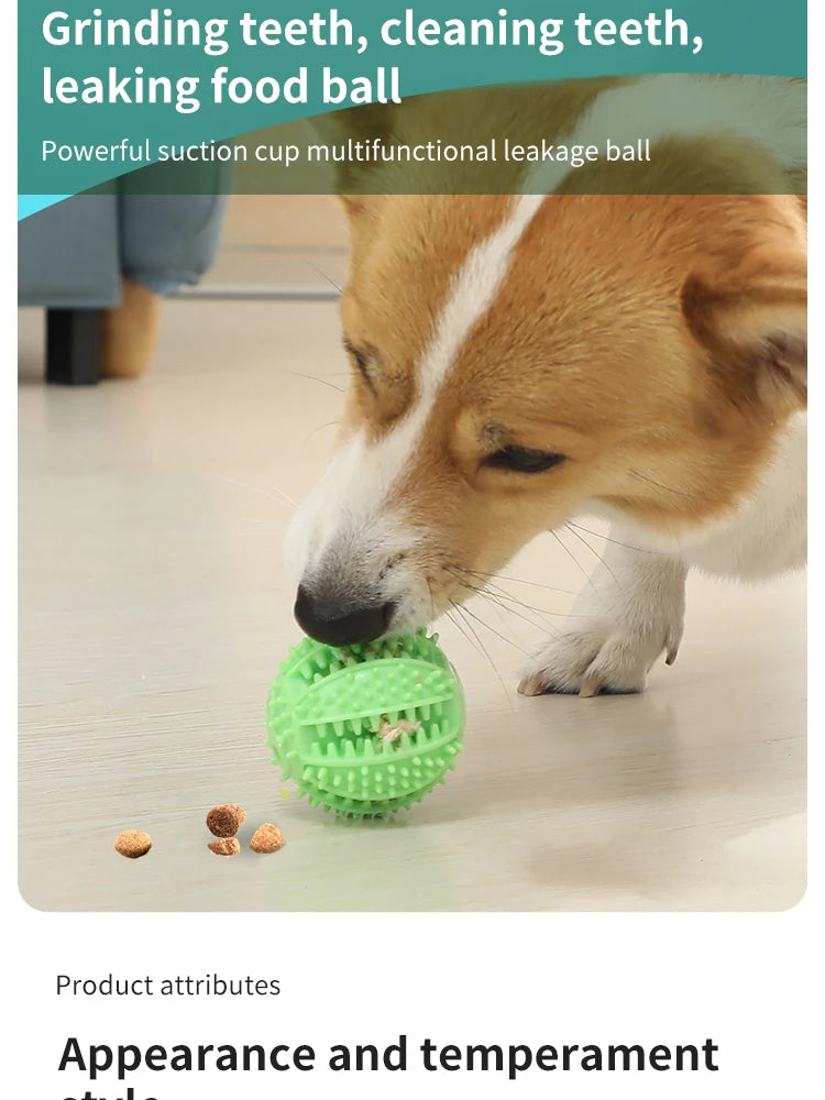 Load image into Gallery viewer, Interactive Suction Cup Dog Toy with Sound and Treat Dispensing - Durable Rubber Ball for Training and Tug-of-War Fun

