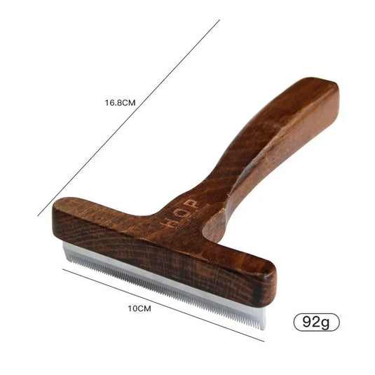 Sustainable Wood & Stainless Steel Pet Grooming Set