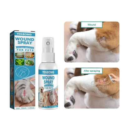 30ml anti-itch pet spray for sensitive skin relief and protection.