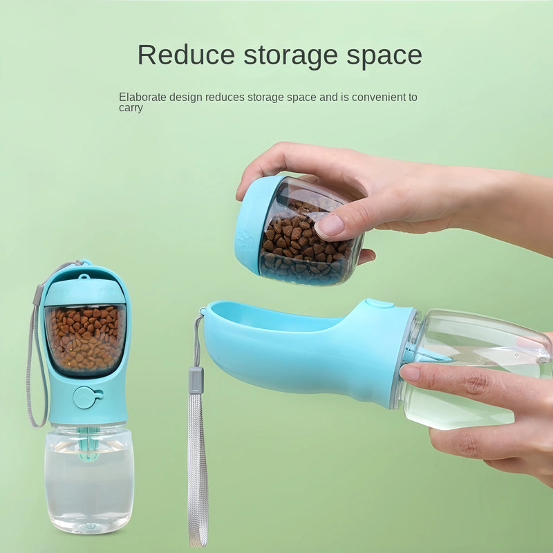 Load image into Gallery viewer, Portable Dog Cat Water Bottle with Storage Food and Water Container for Puppy Pets Dogs Feeder Bowl Outdoor Travel Pet Supplies
