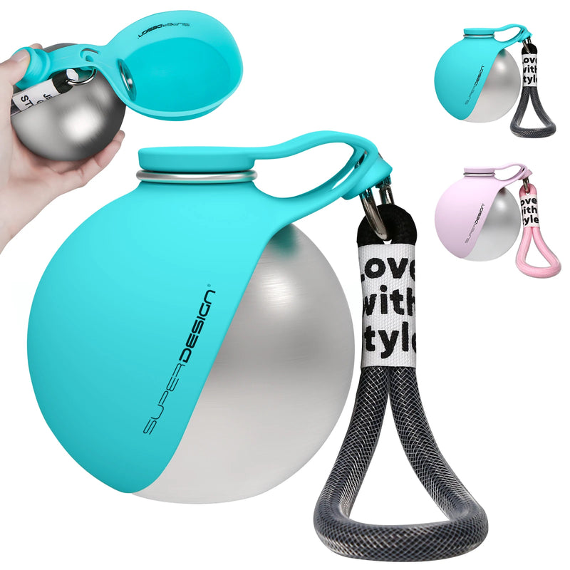 Load image into Gallery viewer, 2-in-1 Portable Dog Water Bottle for Small Dogs - Leak-Proof &amp; Compact Dog Travel Water Bottle -Stainless Steel Bottle &amp; Silicon
