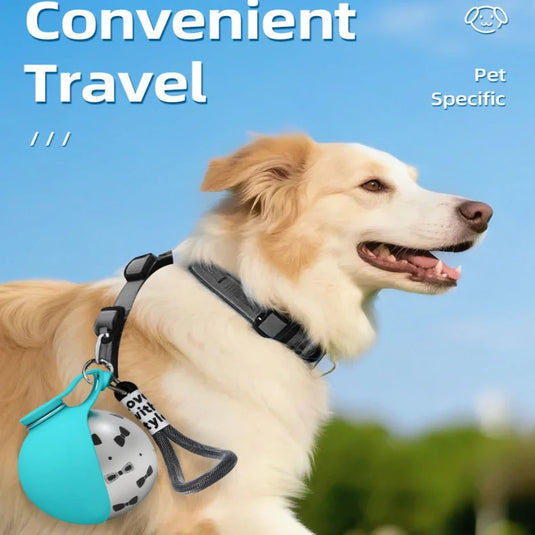 2-in-1 Portable Dog Water Bottle for Small Dogs - Leak-Proof & Compact Dog Travel Water Bottle -Stainless Steel Bottle & Silicon