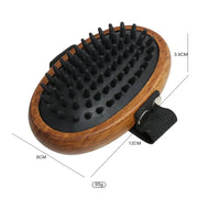 Customizable Luxury Pet Dematting Comb, premium wood design, perfect for cats and dogs, gentle grooming tool.