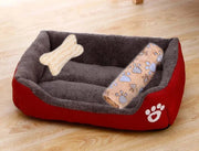 Warm Bone Pet Dogs Bed Washable House Cat Puppy Cotton Kennel Mat Soft Nest Dog Baskets Pet Products