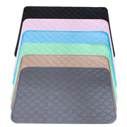 EcoComfort Washable Pee Pad & Pet Blanket in multiple colors. Eco-friendly, absorbent, and durable pet care solution.