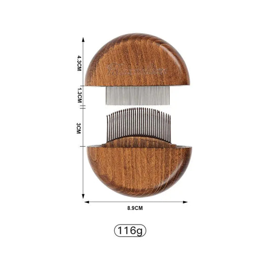 Sustainable Wood & Stainless Steel Pet Grooming Set