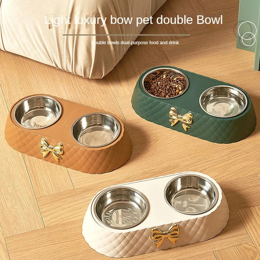 Double Pet Bowl Set – Stainless Steel Feeder