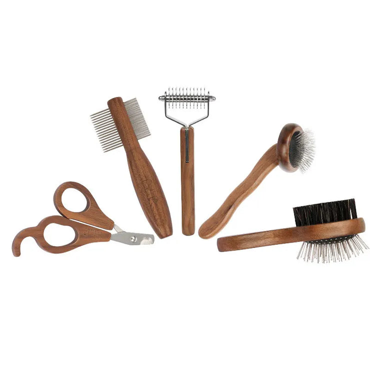 Natural Wood Grooming & Nail Care Kit