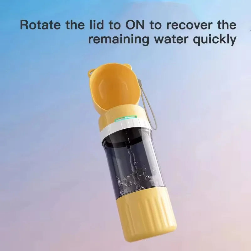 Load image into Gallery viewer, Portable 2 - in - 1 Dog Water Bottle with Food and Water Container Pet Feeder Bowl for Outdoor Travel Dog Drinking Bowls
