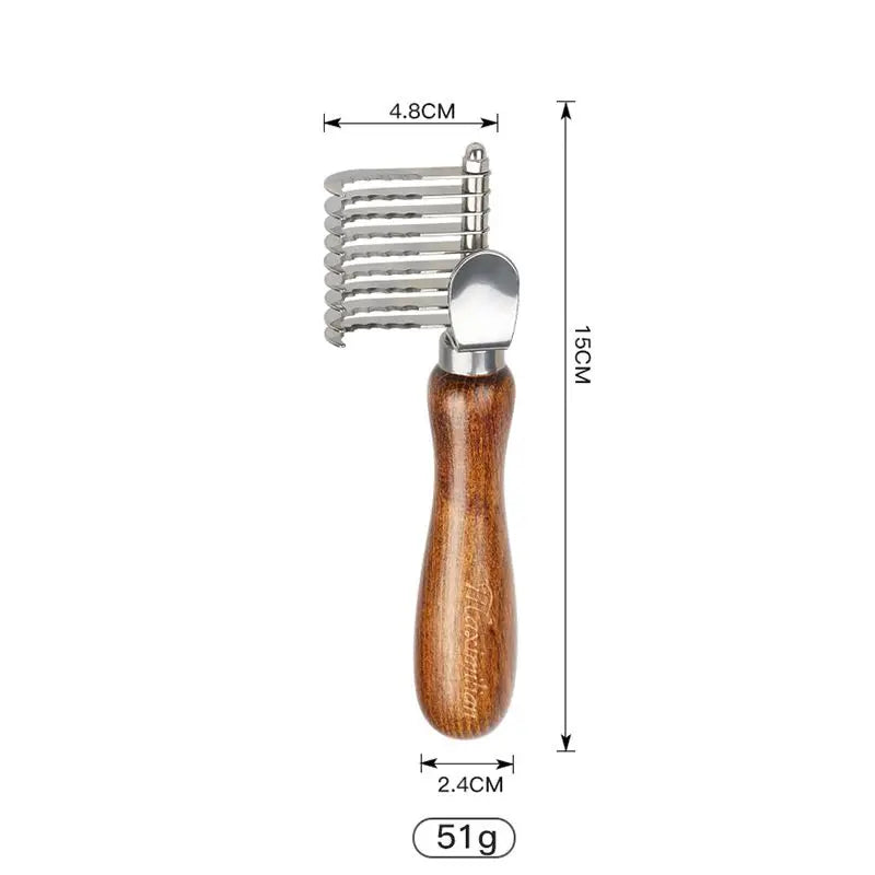 Load image into Gallery viewer, Sustainable Wood &amp; Stainless Steel Pet Grooming Set
