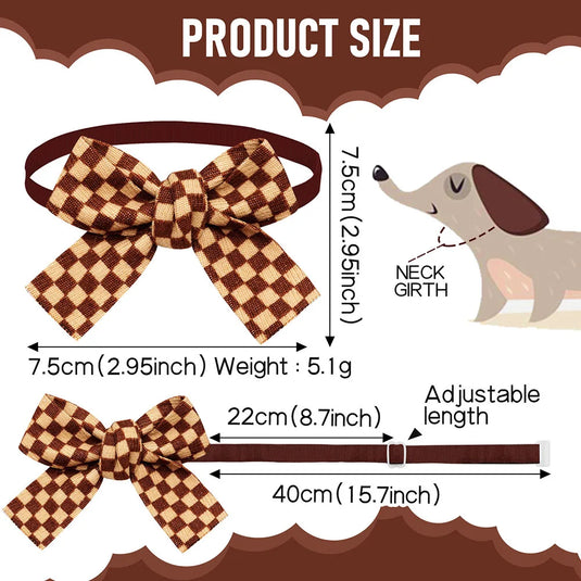 50PCS Colorful Dog Bow Tie Set