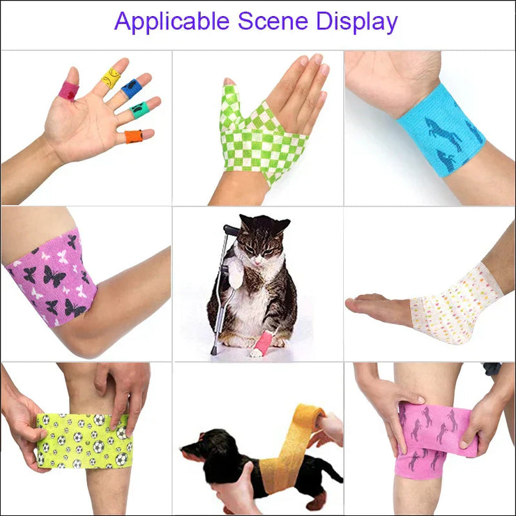 Eco-friendly pet paw wraps for dogs - 6-pack, biodegradable and self-adhesive.