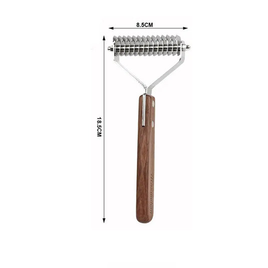 Sustainable Wood & Stainless Steel Pet Grooming Set