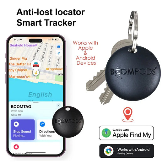 Bluetooth Tracker for Pets, Keys & Luggage (Apple Find My Compatible)