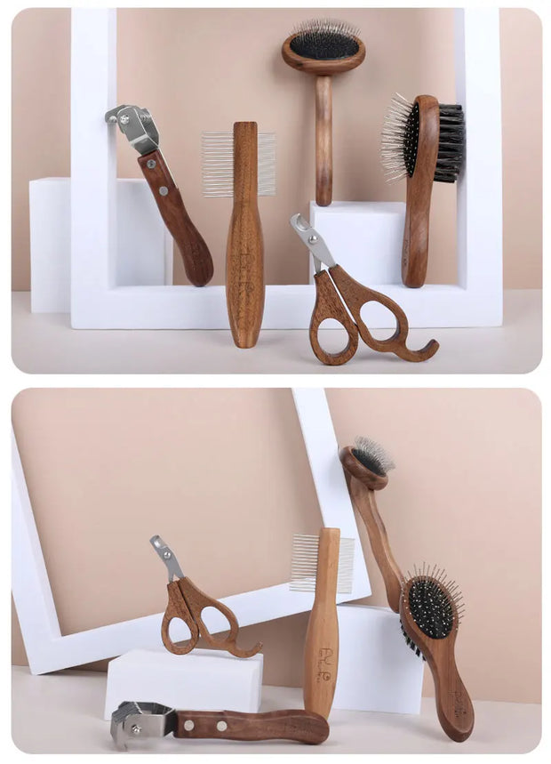 Natural Wood Grooming & Nail Care Kit