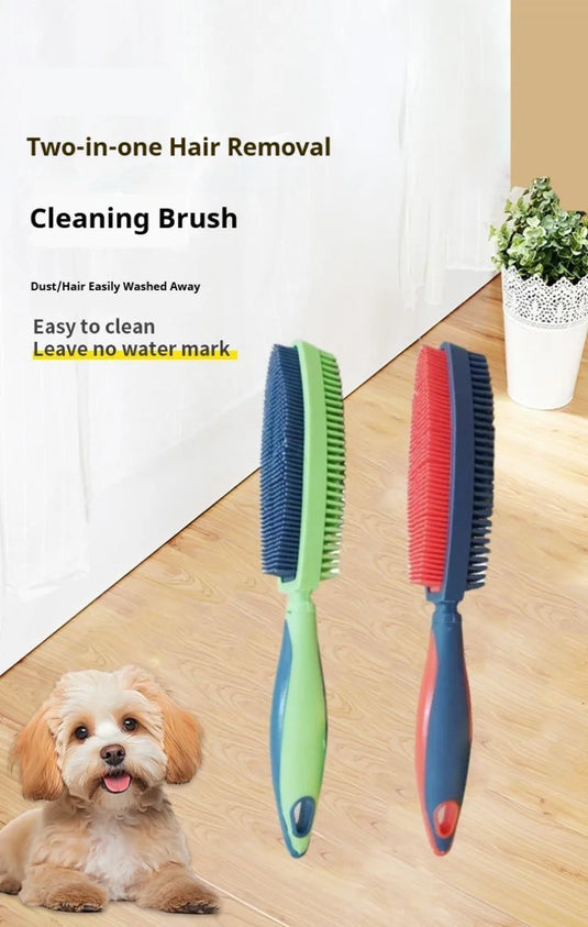 Pet Hair Remover Brush: Gentle Grooming Tool with Massage Effect for Dogs & Cats, Easy Clean Lint Brush for Clothes & Upholstery