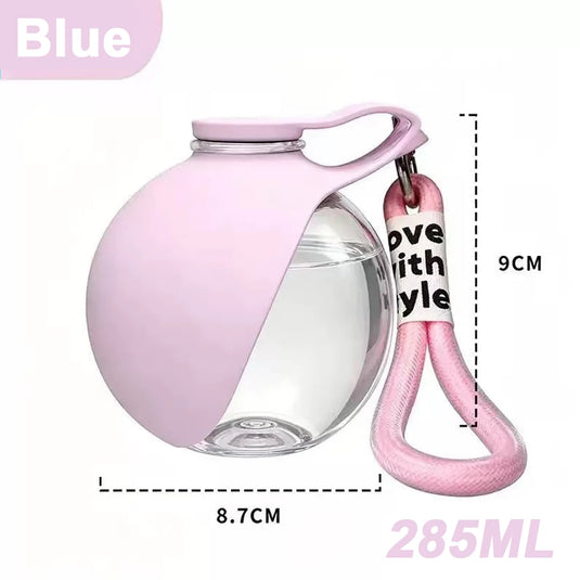 2in1 Portable Dog Water Bottle Built In Collapsible Bowl Outdoor Walking Hiking Travel Water Feeder Compact Hydration Cup