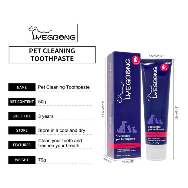 Dog Toothpaste Oral Tooth Stain Cleaning Fresh Breath Cat Tartar Removal Prevent Teeth Calculus Mouth Deodorant Pet Toothpaste