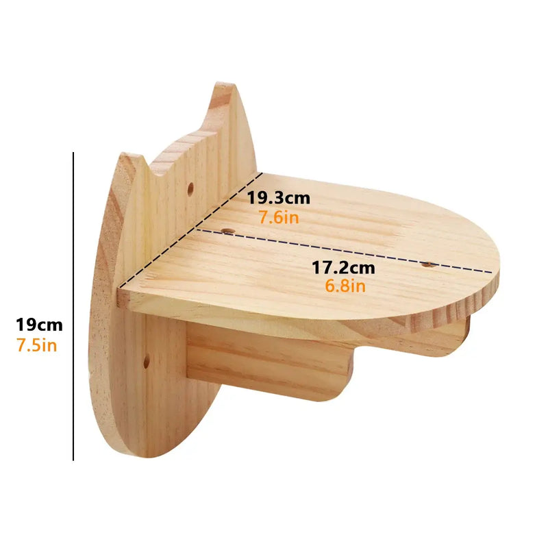 Load image into Gallery viewer, Wooden Wall-Mounted Cat Climbing Shelves &amp; Hammock
