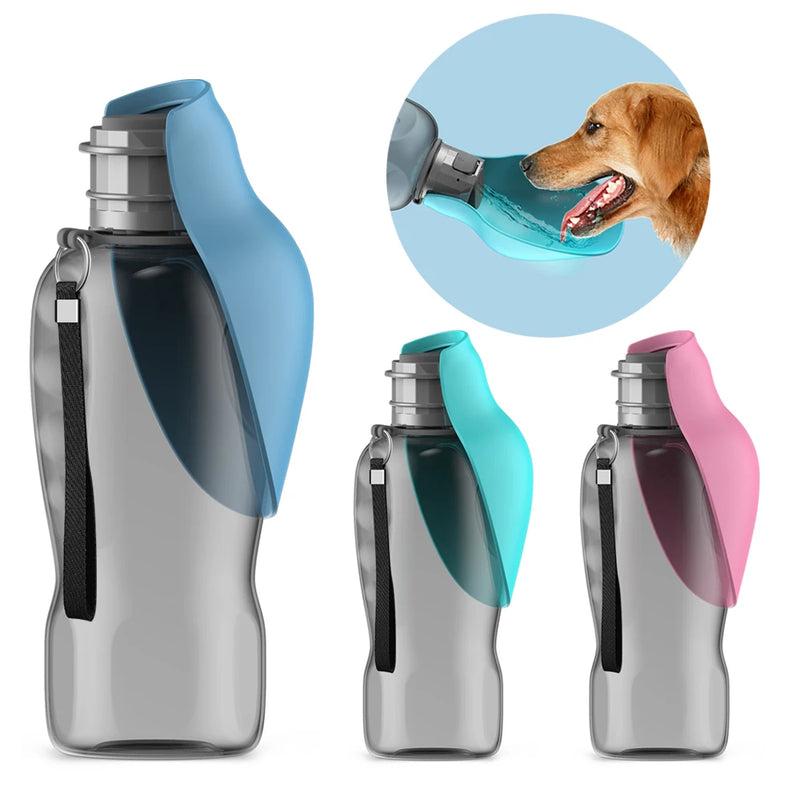 Load image into Gallery viewer, 800ml Portable Dog Water Bottle For Small Medium Big Dogs Outdoor Travel Drinking Bowl Puppy Cat Feeder Pet Labrador Accessories
