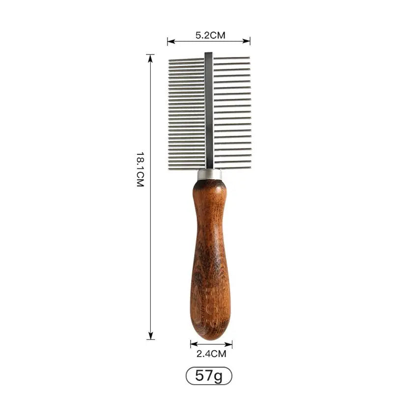 Load image into Gallery viewer, Sustainable Wood &amp; Stainless Steel Pet Grooming Set
