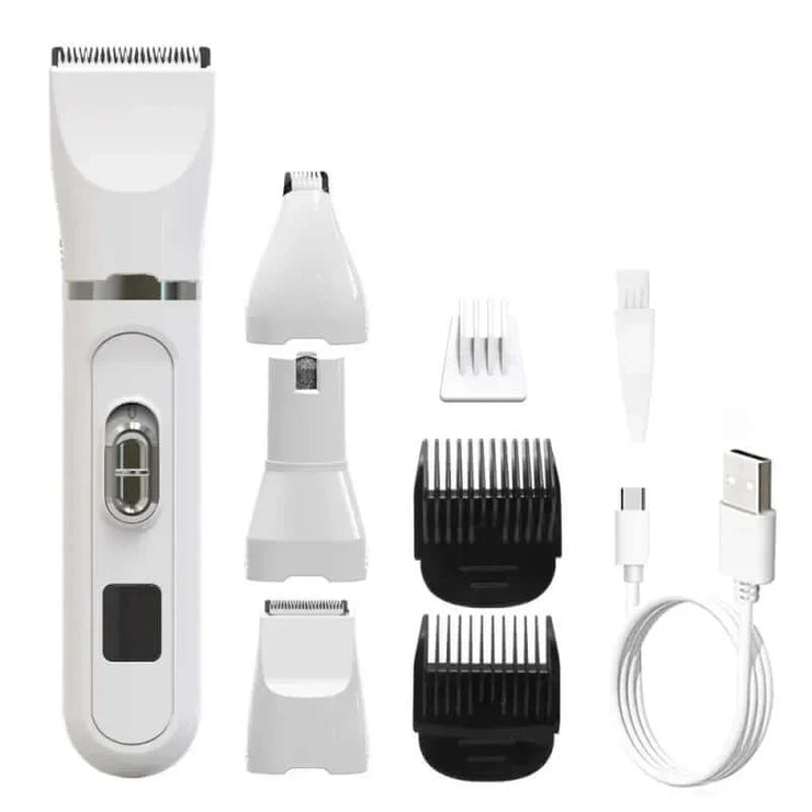 Paw Trimmer, Nail Grinder, Quiet & Versatile 4-in-1 Pet Grooming Kit