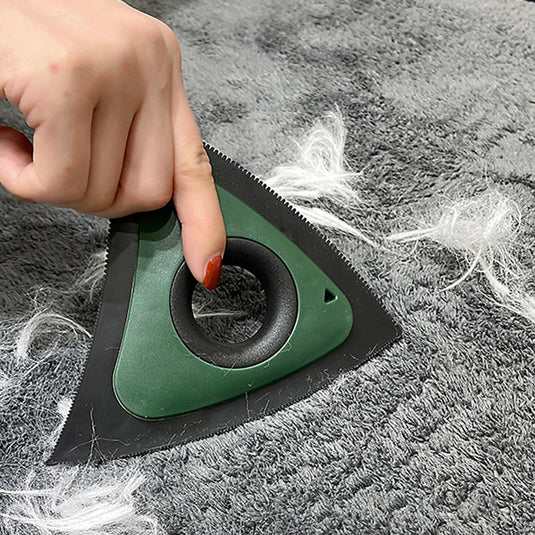 Pet hair remover, cat and dog bed hair remover brush, household carpet and sofa triangular hair adhesive