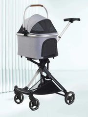 Luxury Ride for Paws: Foldable Stroller for Small & Medium Pets