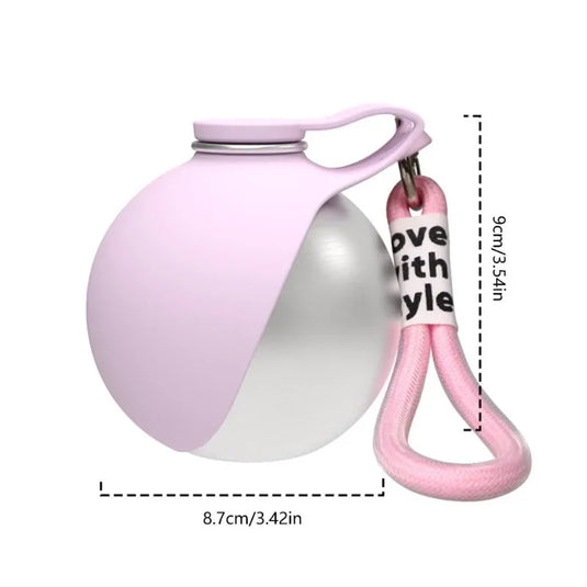 2-in-1 Portable Dog Water Bottle for Small Dogs - Leak-Proof & Compact Dog Travel Water Bottle -Stainless Steel Bottle & Silicon